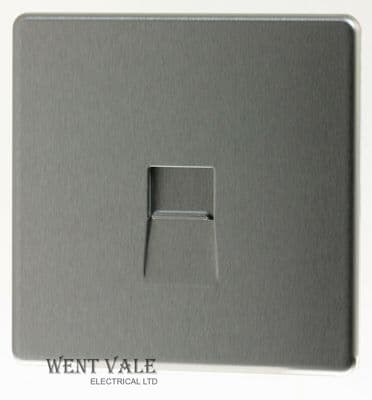 BG Decorative Screwless Flat Plate - SFBSSBTS1 - 1g Secondary Telephone Socket