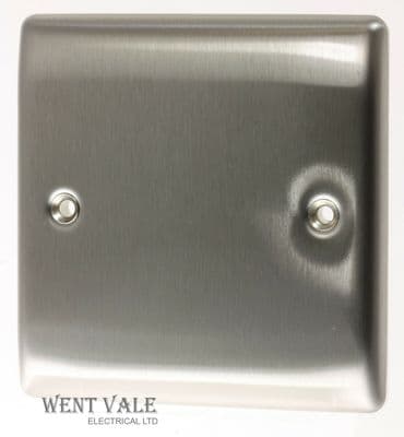BG Nexus Metal - NBS94 - 1 Gang Blank Plate in Brushed Stainless Steel New