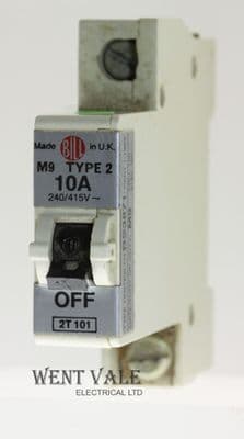 BILL Talisman - 2T101 - 10a Type 2 Single Pole MCB Used