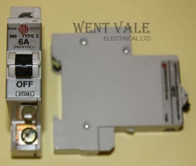 Bill Talisman - 3T061 - 6a Type 3 Single Pole MCB Used