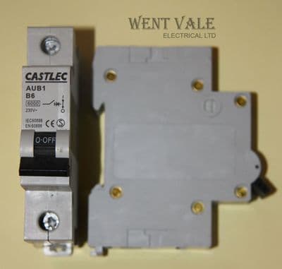 Castlec AUB1-B06 - 6a Type B Single Pole MCB Used