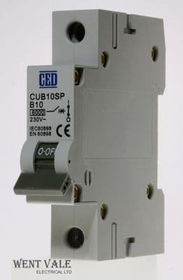 CED - CUB10SP - 10a Type B Single Pole MCB Unused