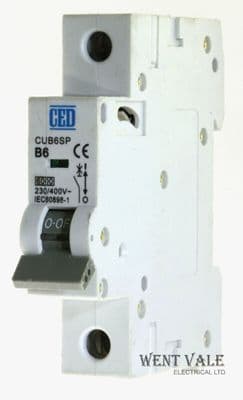 CED - CUB6SP - 6a Type B Single Pole MCB Unused