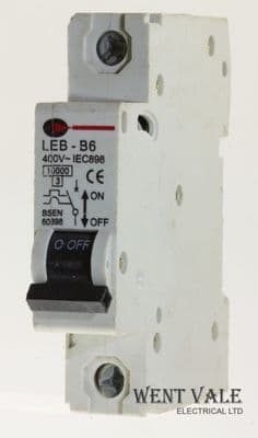 CGD LEB 1B6 - 6a Type B Single Pole MCB Used