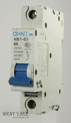 Chint NB1-63-B6 - 6a Type B Single Pole MCB Used