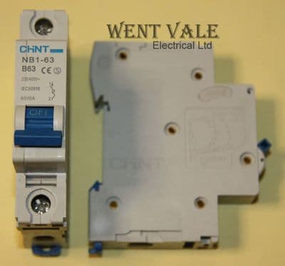 Chint NB1-63-B63 - 63a Type B Single Pole MCB Used