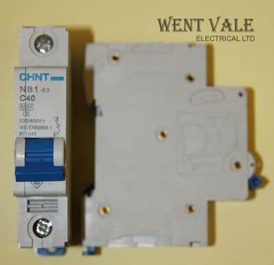 Chint NB1-63-C40 - 40a Type C Single Pole MCB Used