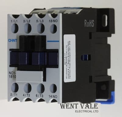 Chint NC1-1810 - 32a 3 Pole Contactor with 415vac Coil (N5) @ 50 Hz with N/O Aux