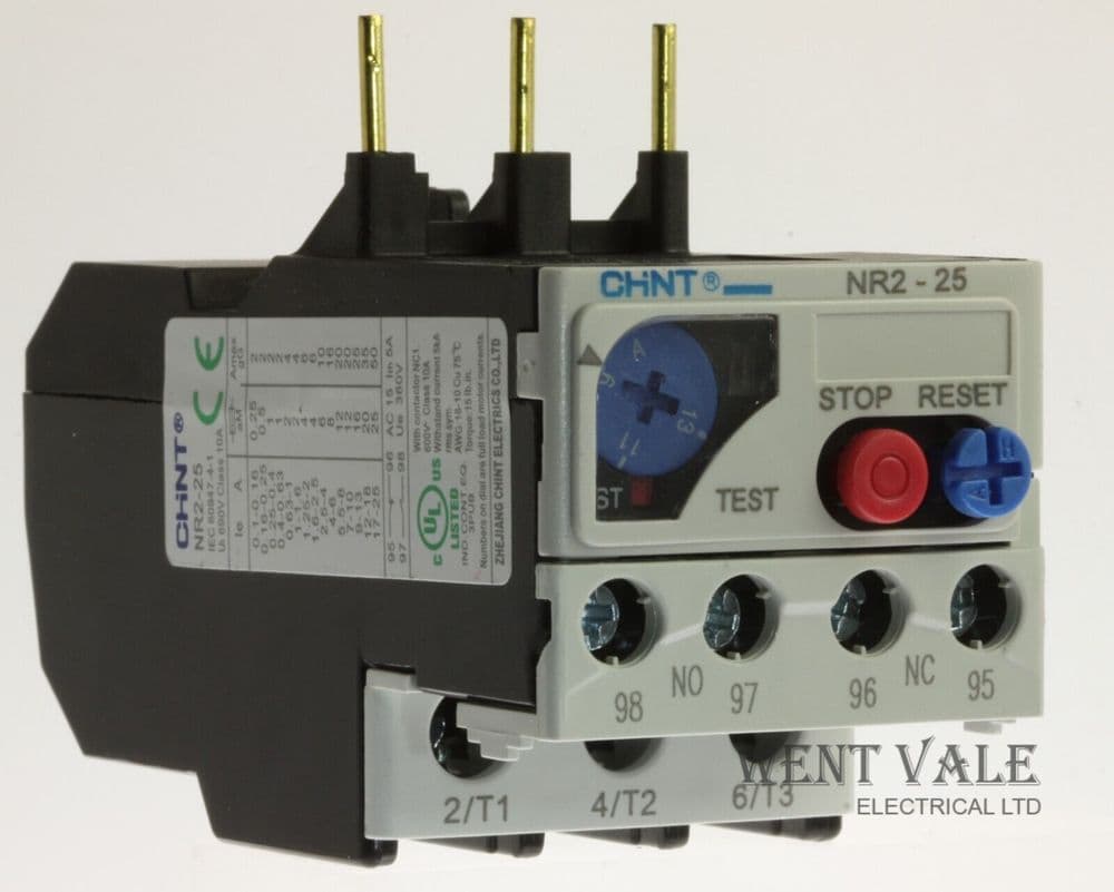 Baomain NR2-25 Thermal Overload Relay – Adjustable 17-25A, 690V, With Phase Break Protection, Manual/Auto Reset, For Motor Starters