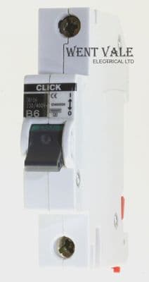 Click DB106 - 6a Type B Single Pole MCB Used