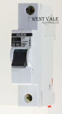 Click DB116 - 16a Type B Single Pole MCB Used
