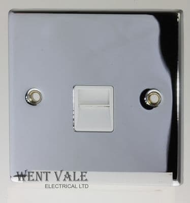 Click Deco Victorian Polished Chrome VPCH125WH - 1g Single Secondary Telephone Socket