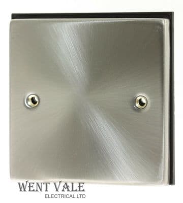 Click Deco Victorian - VPSC060 - 1 Gang Blank Plate in Satin Chrome