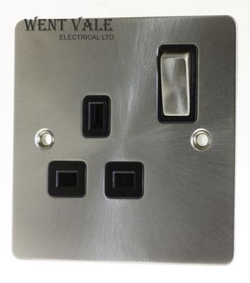 Click Define Flat Plate -  FPBSS535BK - 13a 1g Single Switched Socket Unsued