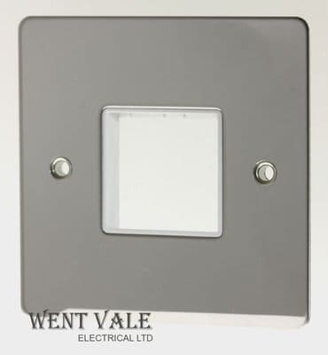 Click Define Flat Plate - FPCH402WH - 1 Gang MiniGrid Twin Aperture Cover Plate