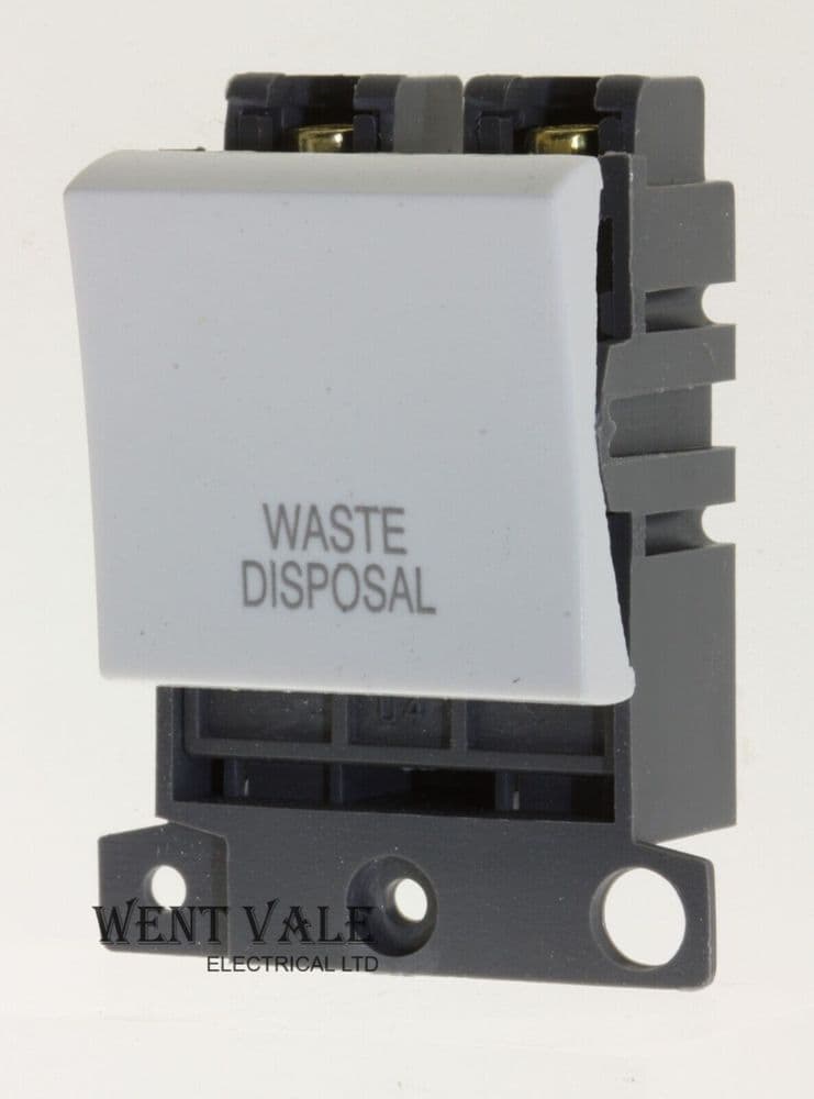 Click Mini-Grid MD022PWWD - 20ax D/Pole Mini Grid Wide Sw Module Waste ...