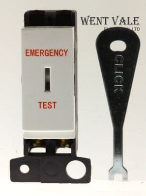 Click Mini-Grid - MD029WH - 10ax Double Pole Ingot Key Sw Module Emergency Test
