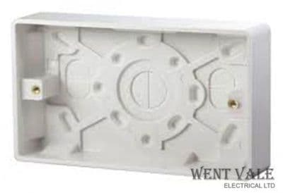 Click MODE CMA082 - 35mm Deep Moulded Surface Twin Socket Box New