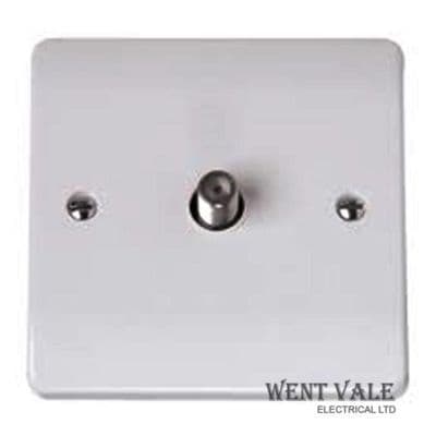 Click Mode CMA156 - White Moulded 1 Gang Single F Type Satellite Socket New