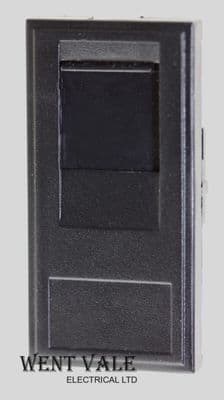 Click New Media - MM485BK - Black Single RJ45 Cat-6 25 x 50mm Euro Module