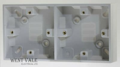 Click Polar PRW089 - 29mm Deep Surface Mounted Moulded Duel Accessory Box