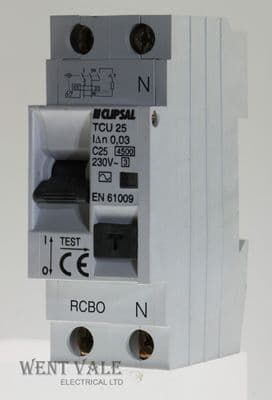 Clipsal TCU25 - 25a 30mA Type C AC Type Double Pole RCBO Unused In Box