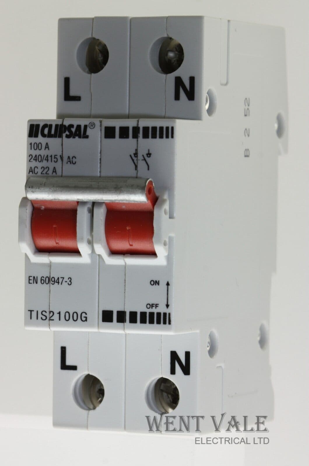 Clipsal TIS2100G 100a Double Pole Switch Disconnector New