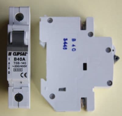Clipsal TSB-140 - 40a Type B Single Pole MCB Unused