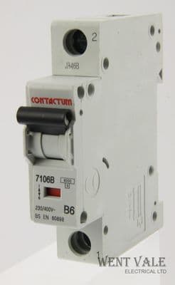 Contactum  - 7106B Mk 2 - 6a Type B Single Pole MCB New