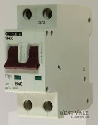 Contactum 9840B - 950729233 - 40a Type B Double Pole MCB Unused
