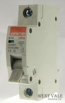 Contactum CP Range - CPB16-B16/1 - 16a Type B Single Pole MCB Used