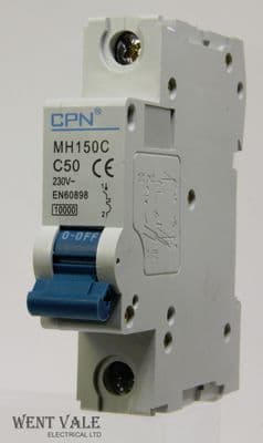 CPN MH150C - 50a Type C Single Pole MCB Unused