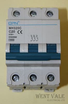CPN MH310C - 10a Type C Triple Pole MCB Un-used