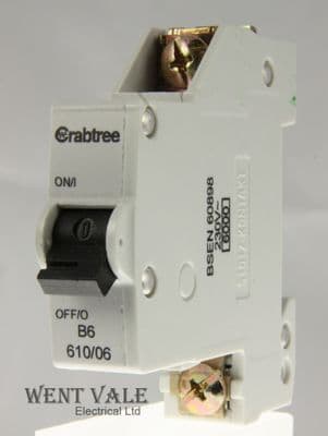 Crabtree 610/06 - 6a Type B Single Pole MCB Un-used