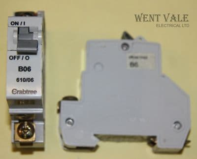 Crabtree 610/06 - 6a Type B Single Pole MCB Used
