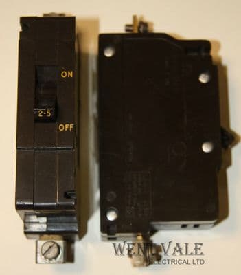 Crabtree C50 - 51/02.5 - 2.5a Type 2 Single Pole MCB Used