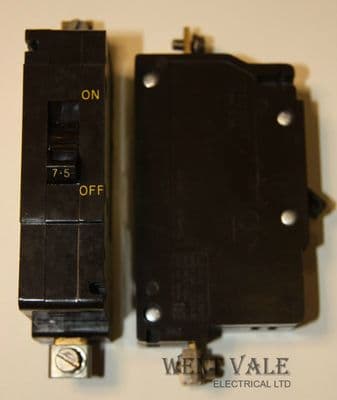 Crabtree C50 - 51/07.5 - 7.5a Type 2 Single Pole MCB Used