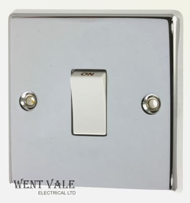 Crabtree Capital Metal Plate - 4011/HPC - 20a Double Pole Control Switch