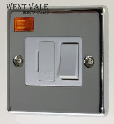 Crabtree Capital Metal Plate - 4832/3HPS - 13a Switched Fused Conn Unit + Neon