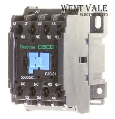 Crabtree Ceicon - 53600/CJ 10a 4 Pole Relay with 3 N/O & 1 N/C Contacts 415V Coil