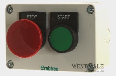 Crabtree Motorpak - 2/MBA - Control Station with Start and Latching Stop Buttons