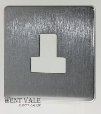 Crabtree Platinum - 7579/SC -  1 Gang 5a Satin Chrome Socket Cover Plate New