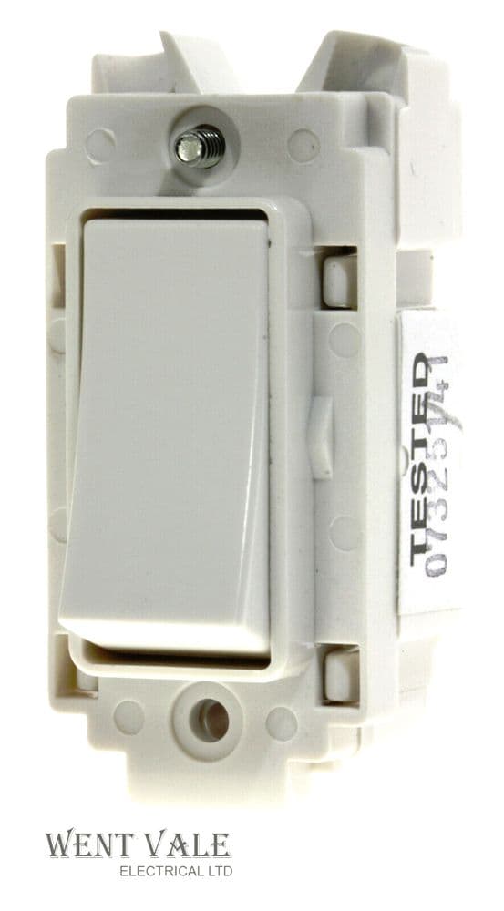 Crabtree Rockergrid 4460 20a Double Pole Grid Switch Module Unused