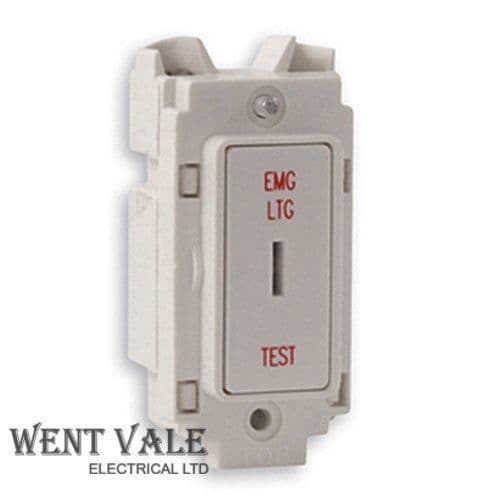 Crabtree Rockergrid 4461/ELT - 20a DP Key Grid Switch Module Marked EMG ...