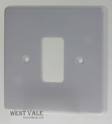 Crabtree Rockergrid 5571 - White Moulded 1 Module Flush Switch Plate Un-used
