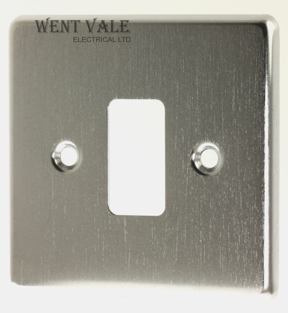 Crabtree Rockergrid - 6571/SC - Satin Chrome 1 Module Flush Switch ...