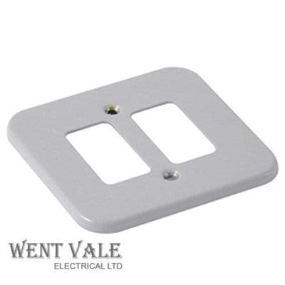 Crabtree Rockergrid 6582/BG - 2 Module Metalclad Switch Plate Un-used