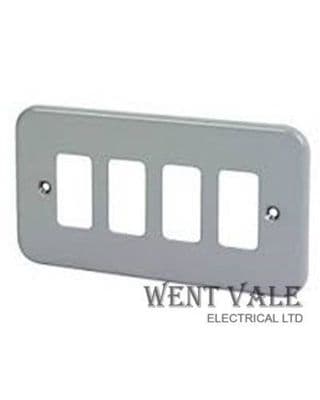 Crabtree Rockergrid 6584/BG - 4 Module Metalclad Switch Plate Un-used