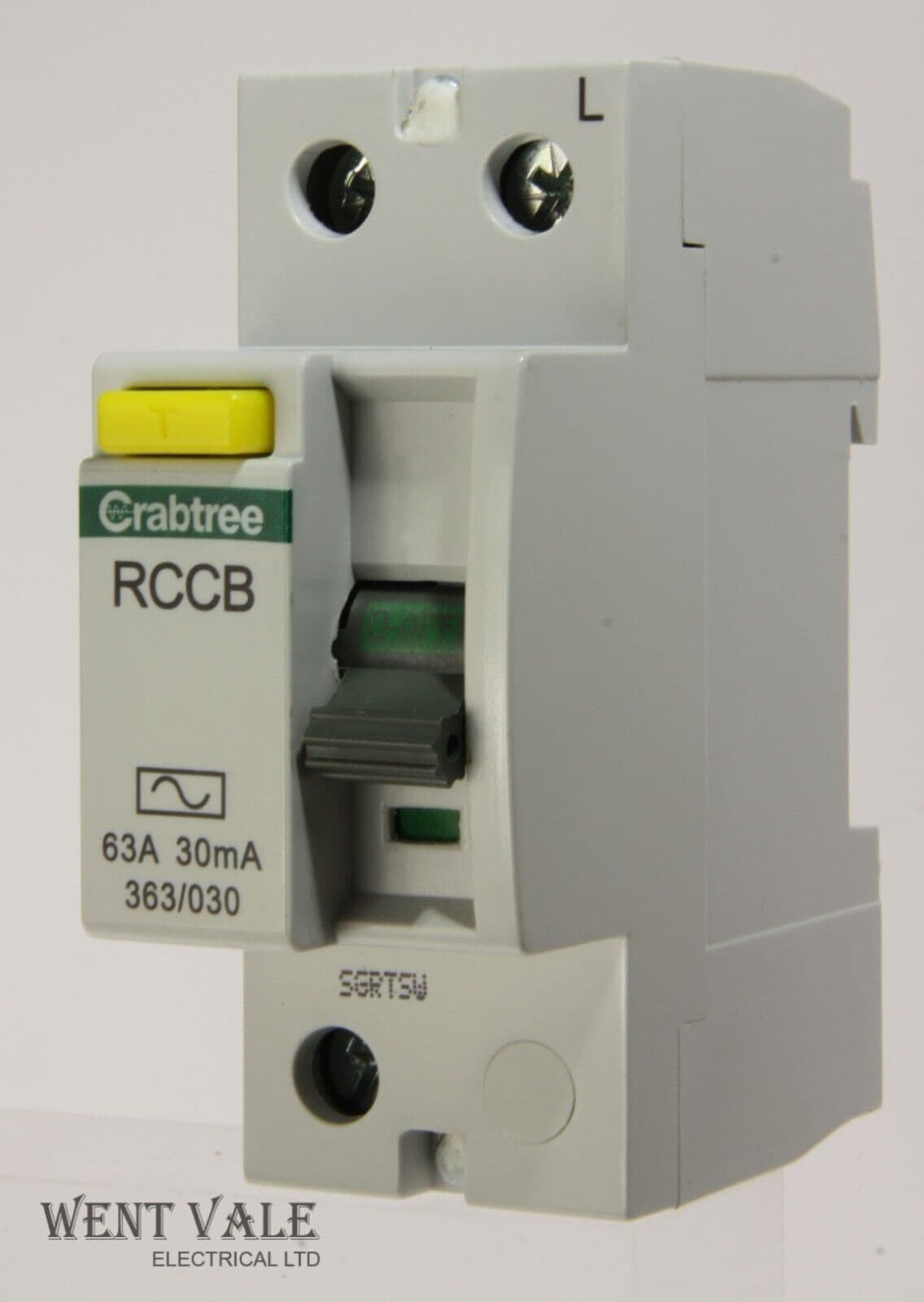 Crabtree Starbreaker - 363/030 - 63a 30mA Mains Incoming Class AC RCCB Used