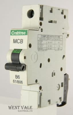 Crabtree Starbreaker - 61/B06 - 6a Type B Single Pole MCB Used sq